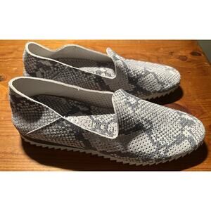 Pedro Garcia Gray Cristiane Shoe Python Print Size 37.5 7.5